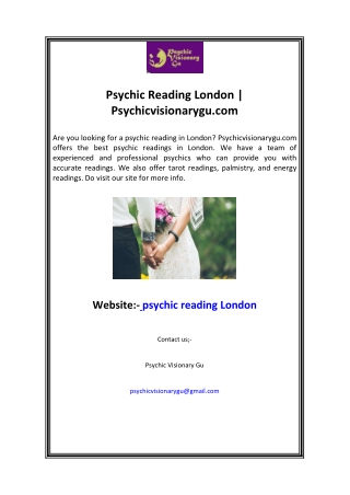 Psychic Reading London Psychicvisionarygu.com