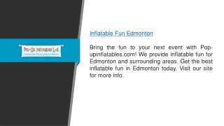 Inflatable Fun Edmonton  Pop-upinflatables.com
