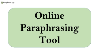 Online Paraphrasing Tool