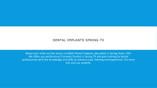 Dental Implants Spring Tx