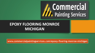 Epoxy Flooring Contractors Monroe MI