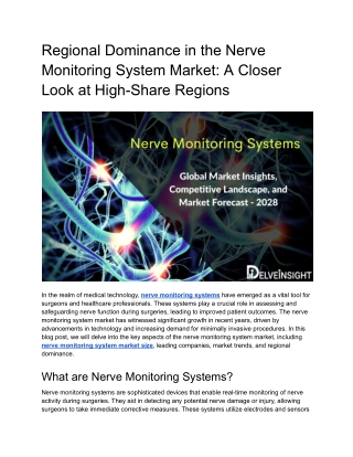 Nerve Monitoring System Market