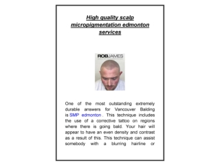 High quality scalp micropigmentation edmonton services