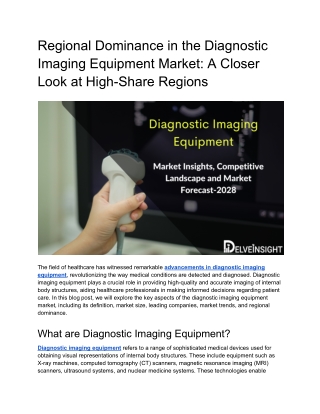 Diagnostic Imaging Equipment Market