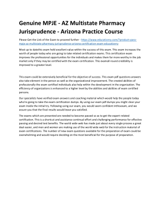 MPJE - AZ Multistate Pharmacy Jurisprudence - Arizona