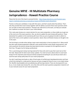 MPJE - HI Multistate Pharmacy Jurisprudence - Hawaii