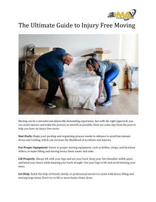 The Ultimate Guide to Injury Free Moving