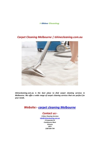 carpet cleaning Melbourne