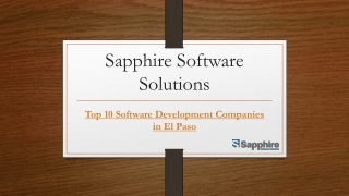 Top 10 Software Development Companies in El Paso