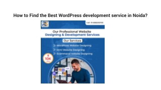 How to Find the Best WordPress development services