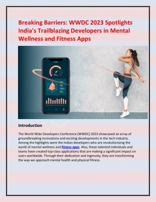 WWDC 2023 Spotlights India’s Trailblazing Developers in Mental Wellness and Fitness Apps