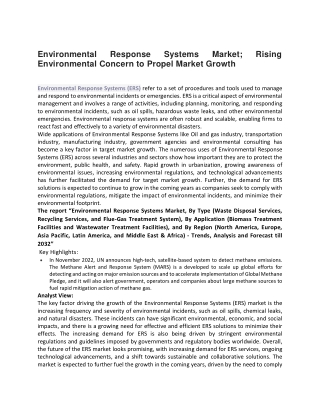 Environmental Response Systems Market