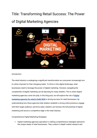 Title_ Transforming Retail Success_ The Power of Digital Marketing Agencies