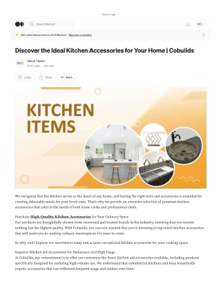 Discover the Ideal Kitchen Accessories for Your Home  Medium