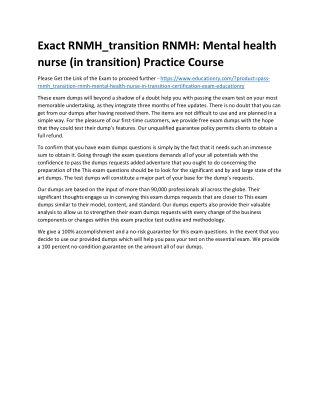 RNMH_transition RNMH: Mental health nurse (in transition)