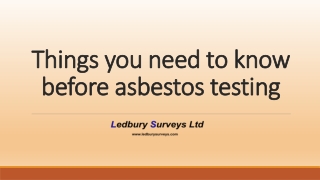 Things you need to know before asbestos testing