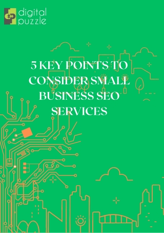 5 Key Points to consider Small Business SEO Services