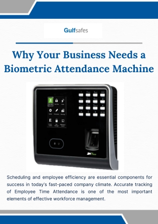 Why Your Business Needs a Biometric Attendance Machine