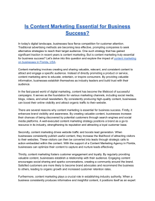 Is Content Marketing Essential for Business Success?