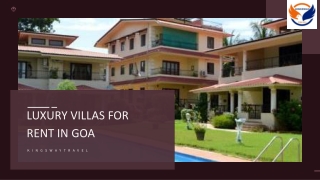 Luxury Villas for Rent in Goa