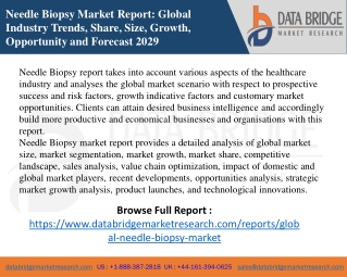 Needle Biopsy Market