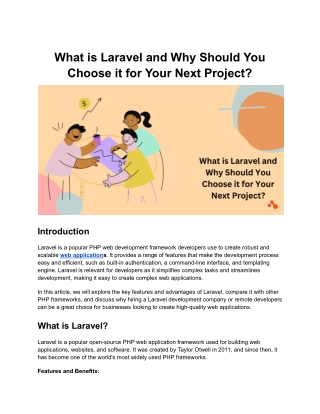 What is Laravel and Why Should You Choose it for Your Next Project?