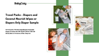 Travel Packs - Diapers and Coconut Nourish Wipes or Diapers Only Diaper Sample