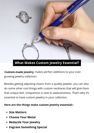 What Makes Custom Jewelry Essential