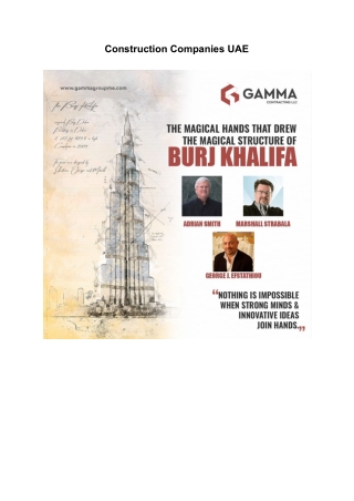 Construction Companies UAE | Gamma Contracting