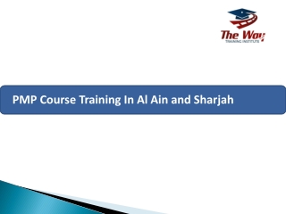 PMP Course Training In Al Ain and Sharjah