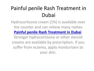 Painful penile Rash Treatment in Dubai