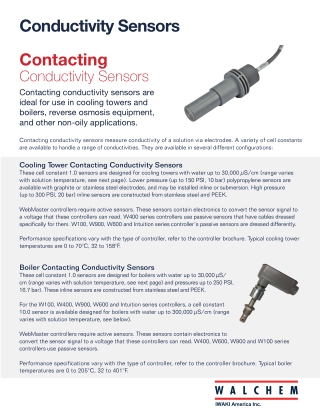 Contacting Conductivity Sensors Brochure