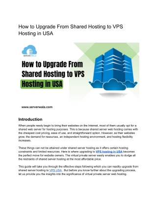 How to Upgrade From Shared Hosting to VPS Hosting in Germany