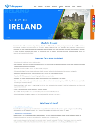 Study in Ireland Colleges, Fees, Cost, Scholarships and VISA