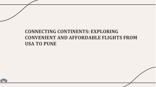 Flights From USA To Pune