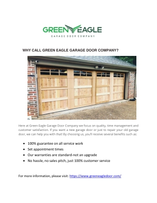 Garage Door Service Denton TX - Green Eagle Garage Door Company