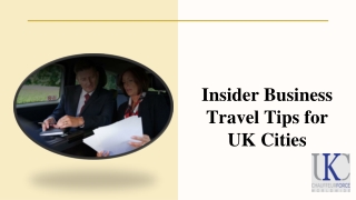 Insider Business Travel Tips for UK Cities