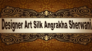 Designer Art Silk Angrakha Sherwani