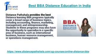 Best BBA Distance Education in India