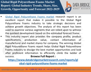 Rigid Polyurethane Foams-Chemical Material