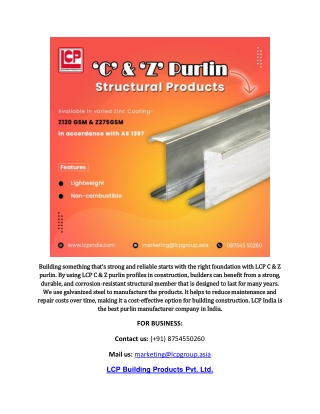 Purlin manufacturer