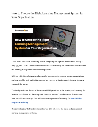 How to Choose the Right Learning Management System for Your Organization