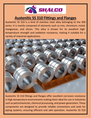 Austenitic SS 310 Fittings and Flanges