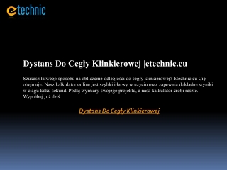 Dystans Do Cegły Klinkierowej etechnic.eu