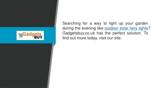 Outdoor Solar Fairy Lights Gadgetsbuy.co.uk