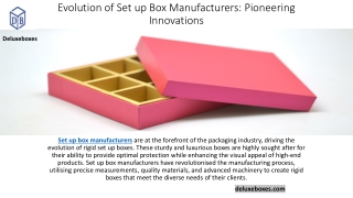 Evolution of SetUp Box Manufacturers: Pioneering Innovations