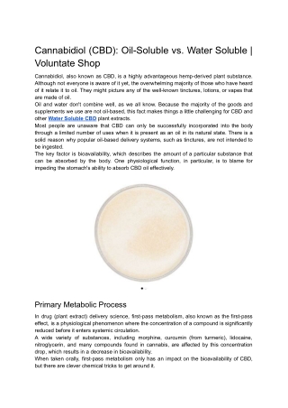 Cannabidiol (CBD)_ Oil-Soluble vs. Water Soluble _ Voluntate Shop