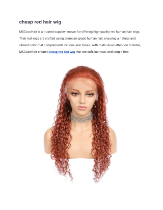 Red Wig Human Hair (1)