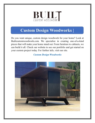 Custom Design Woodworks  Builtcustomwoodwork.com