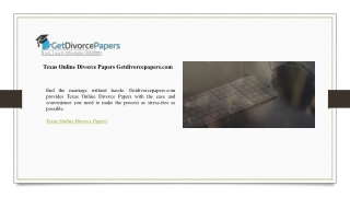 Texas Online Divorce Papers Getdivorcepapers.com